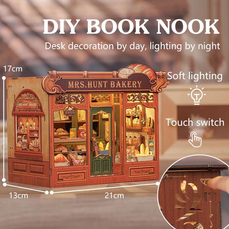 MINIATURE HOUSE - DIY - Boulangerie de Mrs. Hunt - 216pc+Eclairage LED