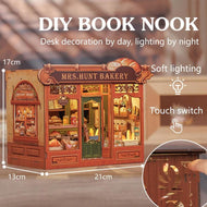 MINIATURE HOUSE - DIY - Boulangerie de Mrs. Hunt - 216pc+Eclairage LED