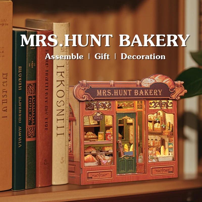 MINIATURE HOUSE - DIY - Boulangerie de Mrs. Hunt - 216pc+Eclairage LED