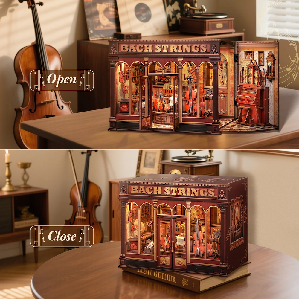 MINIATURE HOUSE - DIY- Bach Strings - 285pc+Eclairage LED