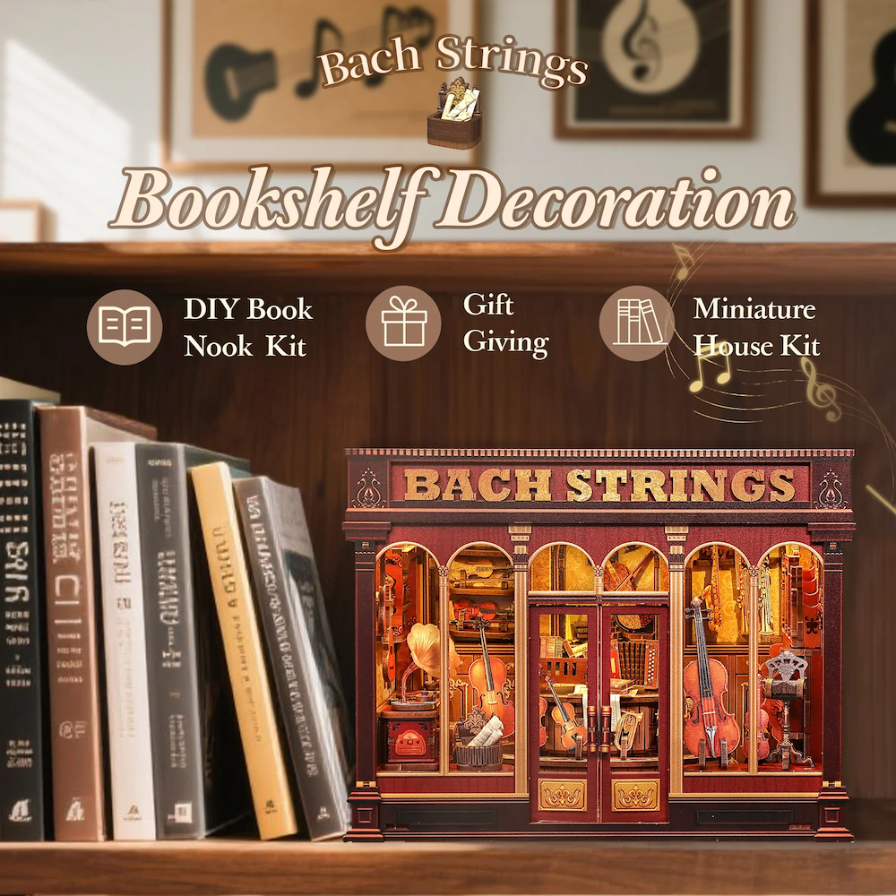 MINIATURE HOUSE - DIY- Bach Strings - 285pc+Eclairage LED