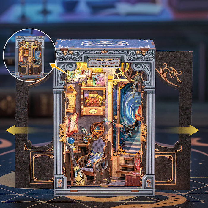 MINIATURE HOUSE - DIY -Agence de Voyages de l'Âme -97pc +Eclairage LED