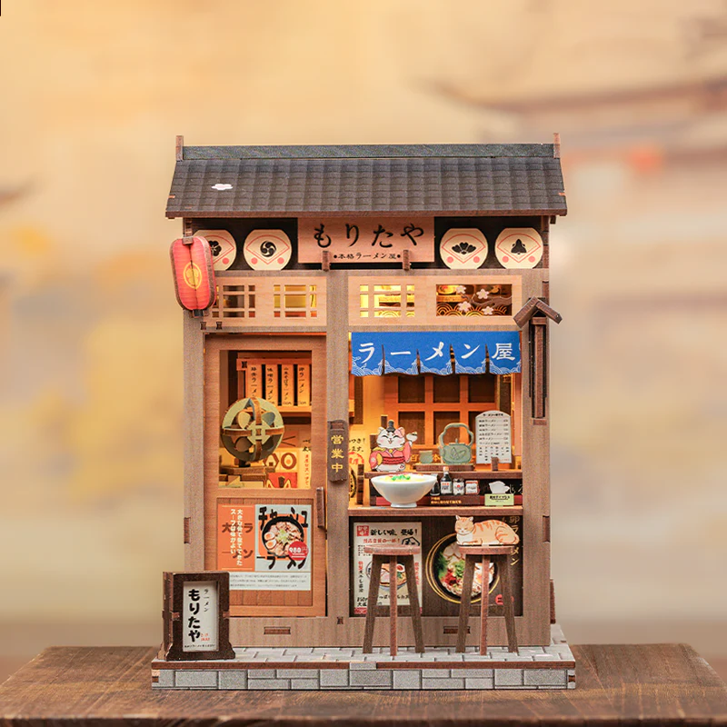 MINIATURE HOUSE - DIY- Morita-Ya - 240pc + Eclairage LED
