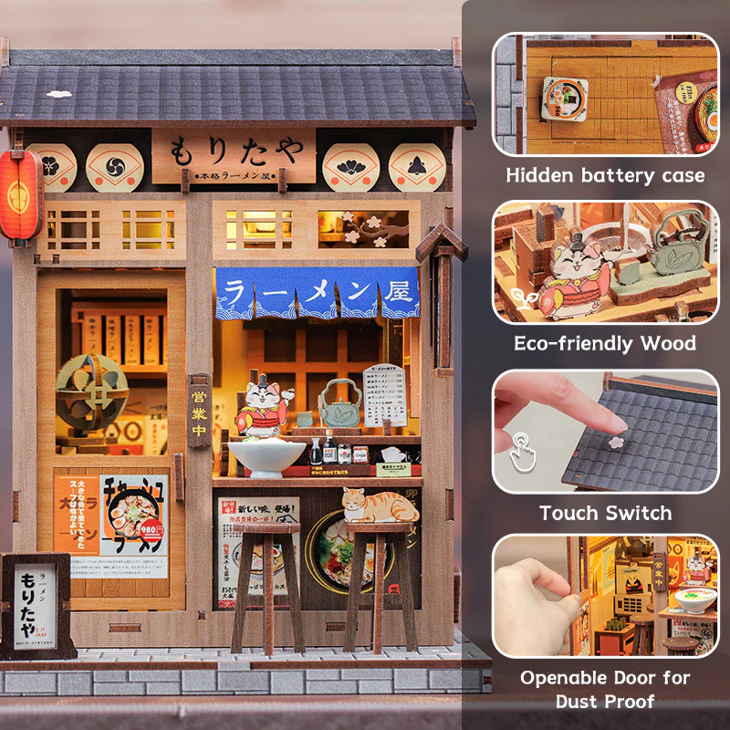 MINIATURE HOUSE - DIY- Morita-Ya - 240pc + Eclairage LED