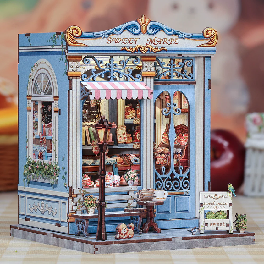 MINIATURE HOUSE - DIY- Sweet Marie - 242pc + Eclairage LED