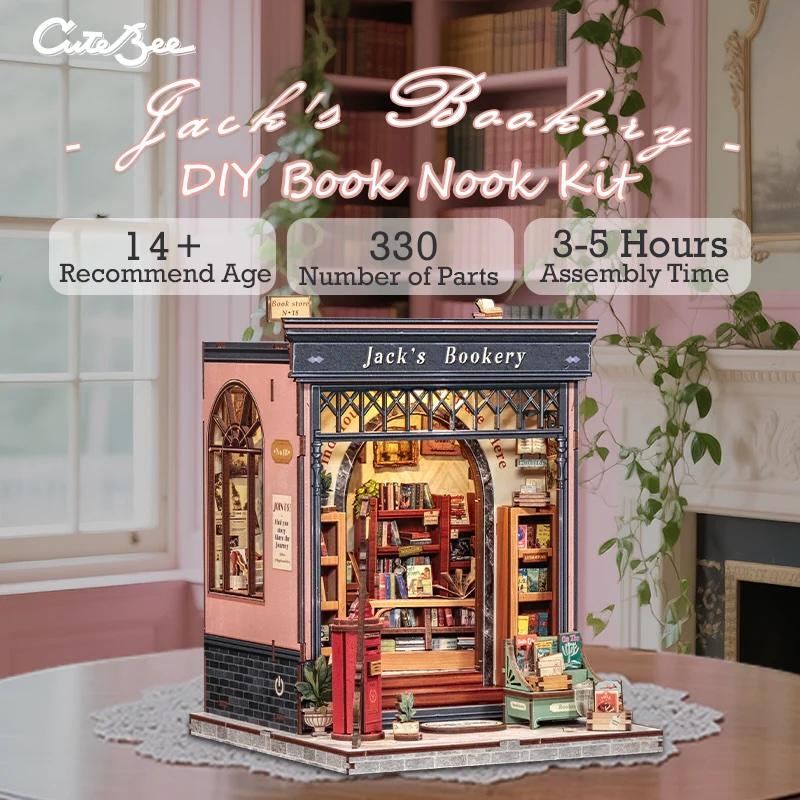 MINIATURE HOUSE - DIY- La Librairie de Jack - 330pc + Eclairage LED