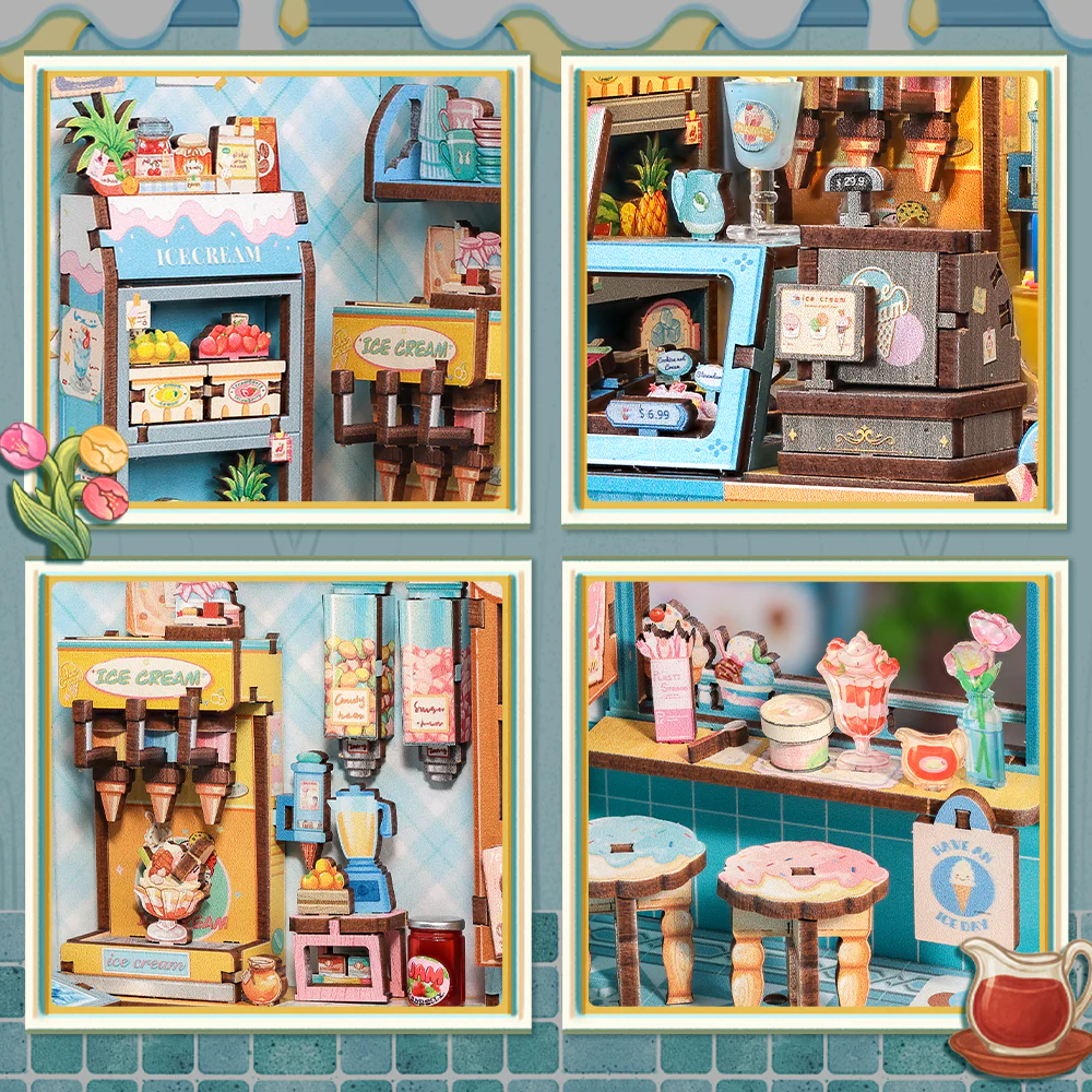 MINIATURE HOUSE - DIY - Glacier Bella - 225pc + Eclairage LED