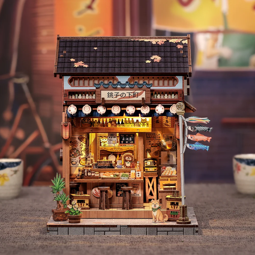 MINIATURE HOUSE - DIY- Choshi no Shitamachi - 218pc + Eclairage LED