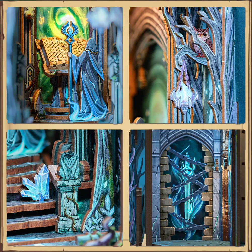 BOOK NOOK KIT - DIY - La Porte des Merveilles - 107pc + Eclairage LED