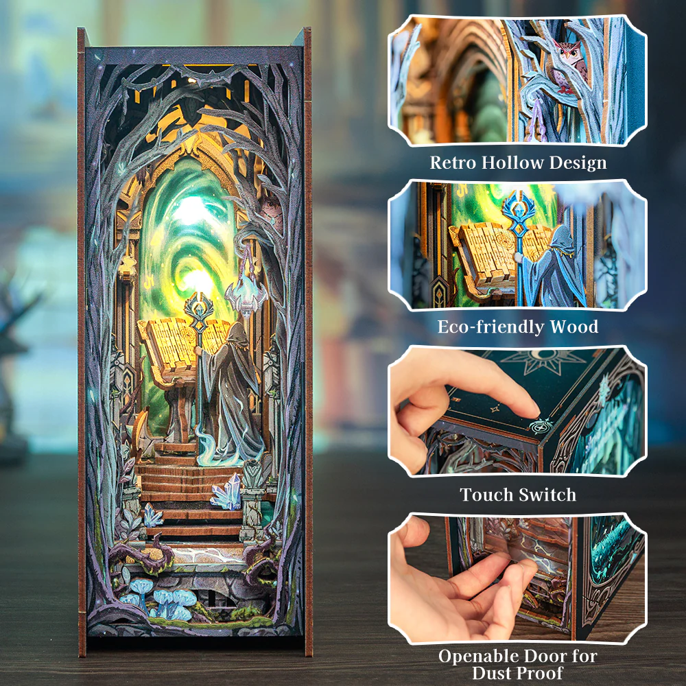 BOOK NOOK KIT - DIY - La Porte des Merveilles - 107pc + Eclairage LED