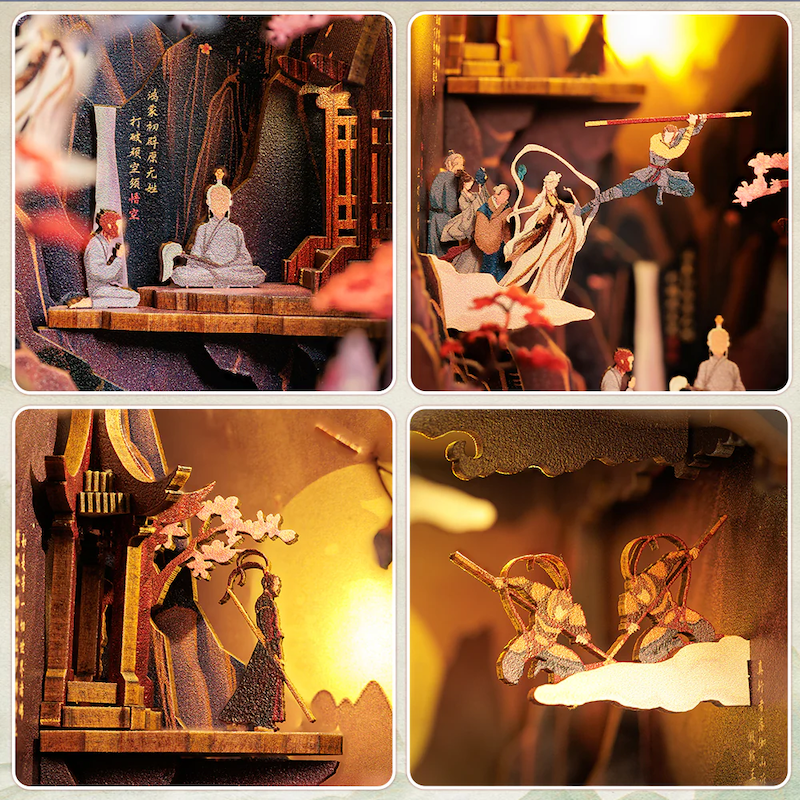 BOOK NOOK KIT - DIY - La Légende de Wukong - 89pc + Eclairage LED