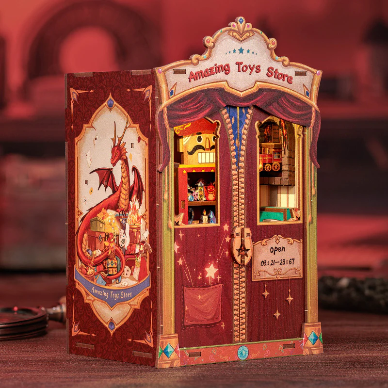 BOOK NOOK KIT - DIY - Magasin de Jouets - 103pc + Eclairage LED