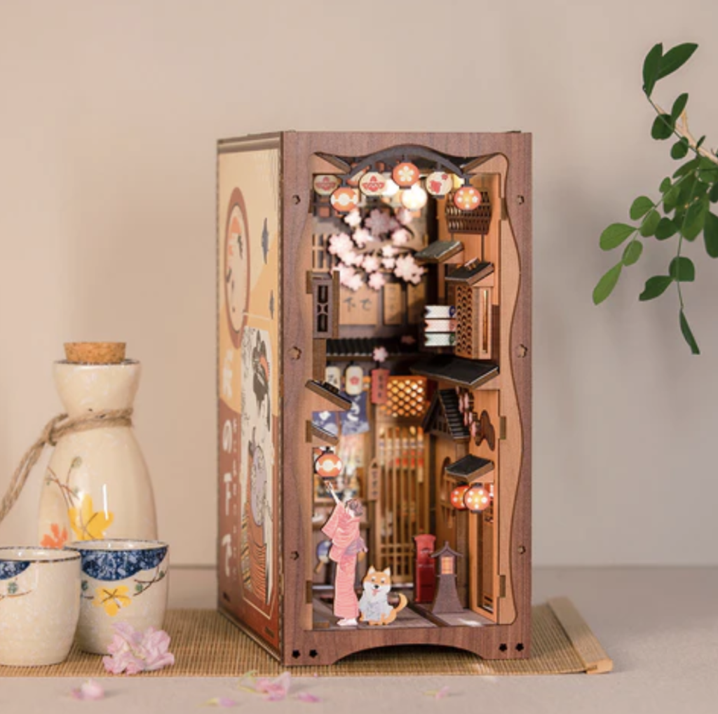 BOOK NOOK KIT - DIY - Sous l'Arbre de Sakura - 214pc + Eclairage LED