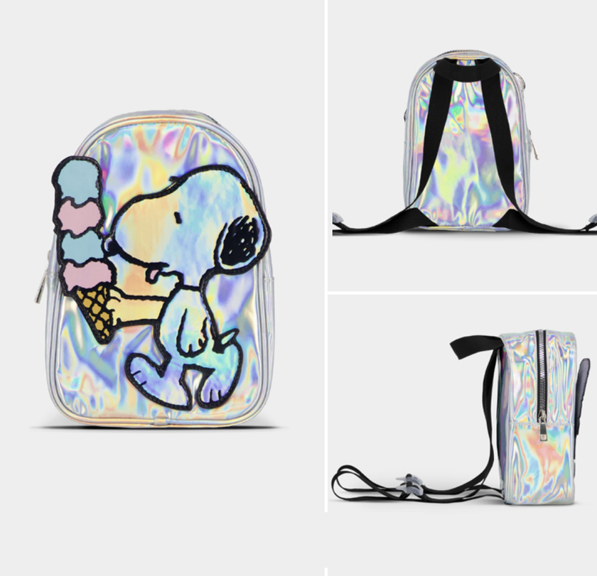 SNOOPY - Mini Sac à Dos 'Shiny' - 23x 16,5x 9,5cm