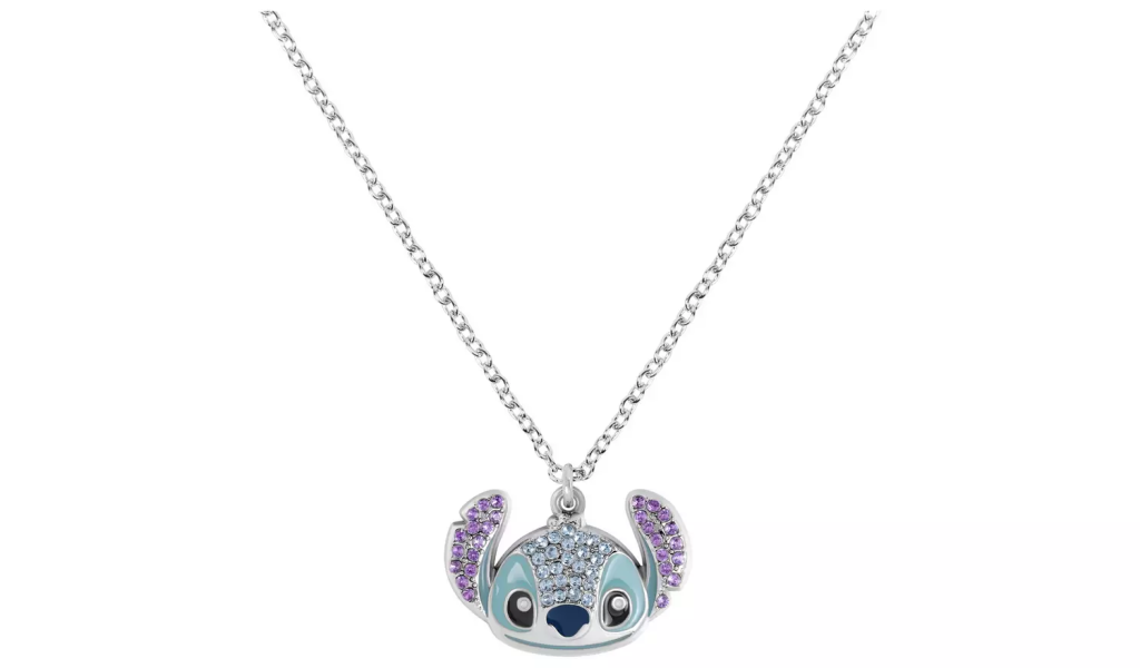 STITCH - Head - Collier avec Pendentif Serti de Pierres 16mm