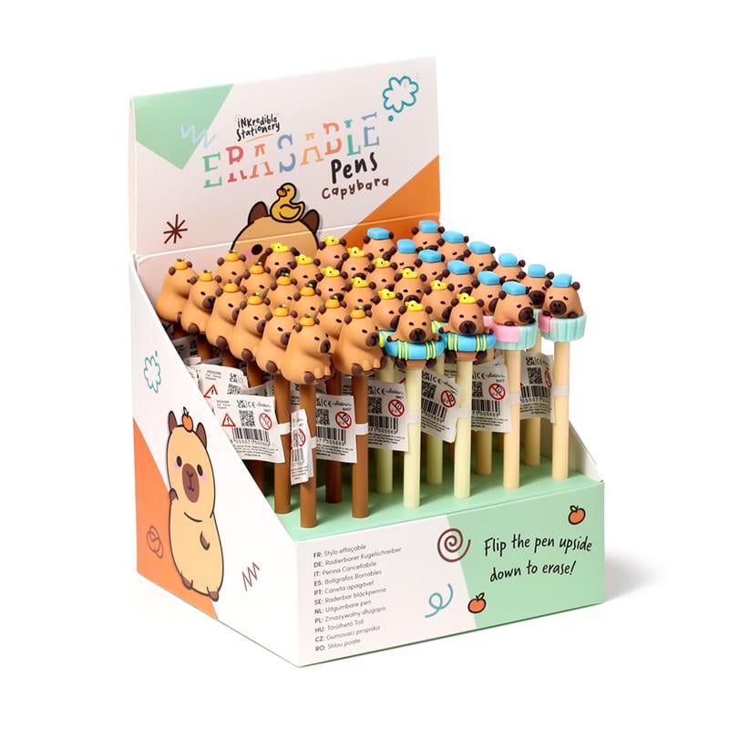 CAPYBARA - Stylo à Gel Effaçable (Display de 36pcs)