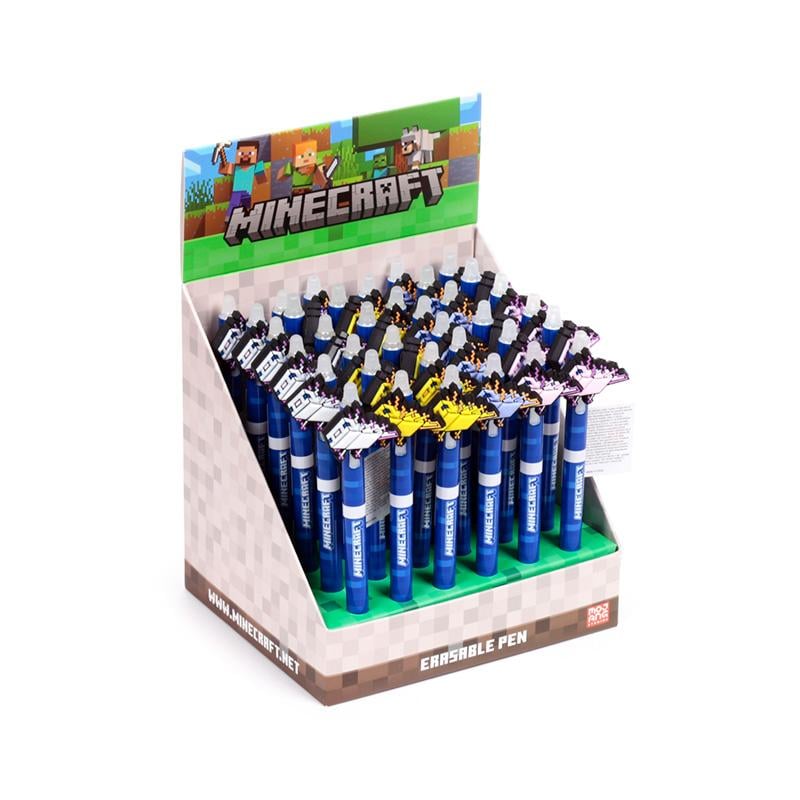 MINECRAFT - Axolotl - Stylo à Gel Effaçable (Display de 36pcs)