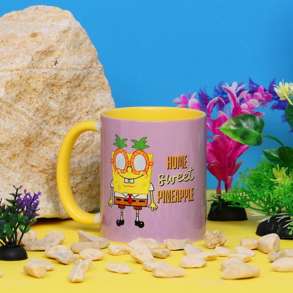 BOB L'EPONGE - Home Sweet Pineapple - Mug Interieur Coloré 325ml