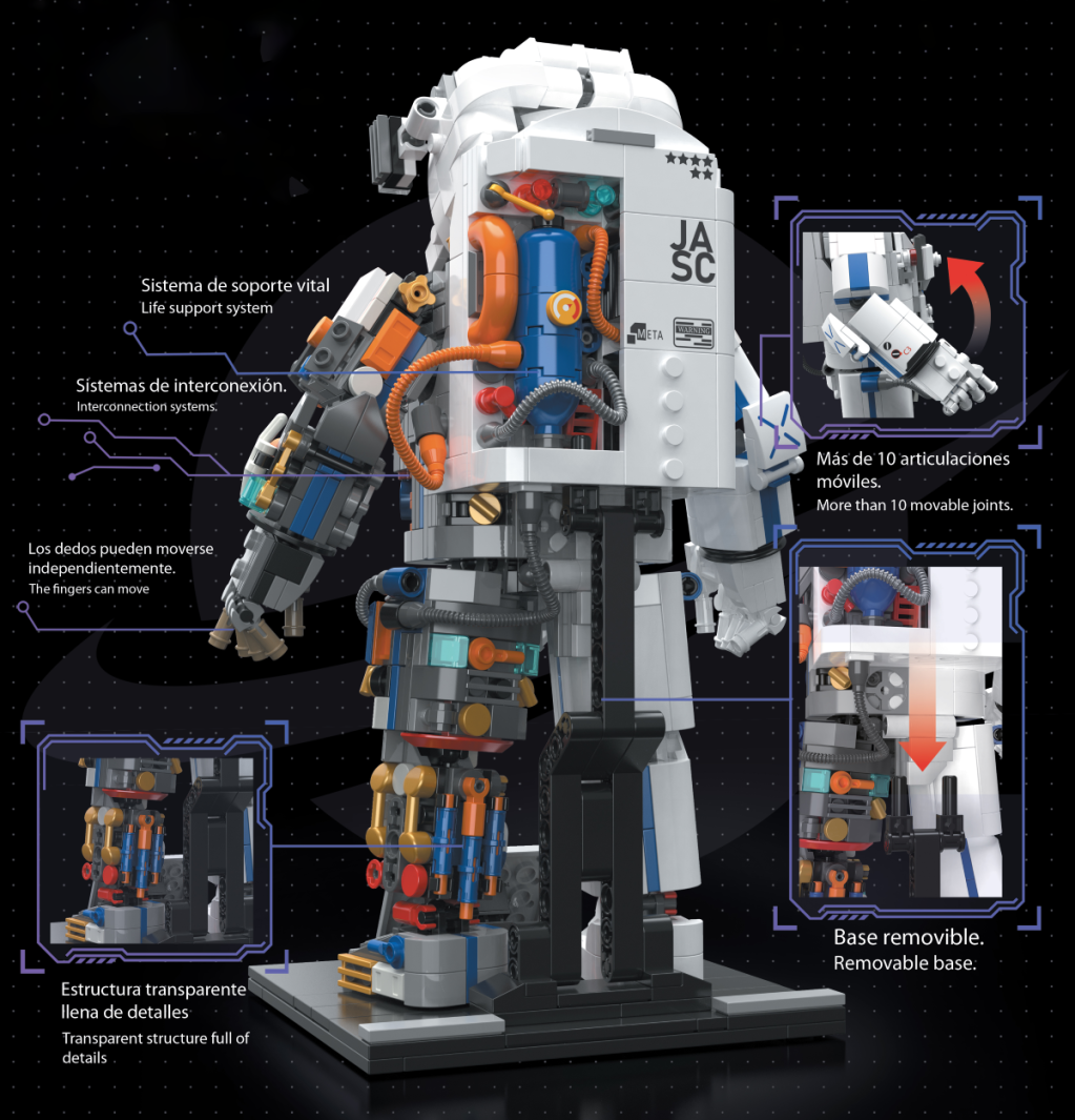POP SERIES - Kit de Construction - Astronaute - 900pc