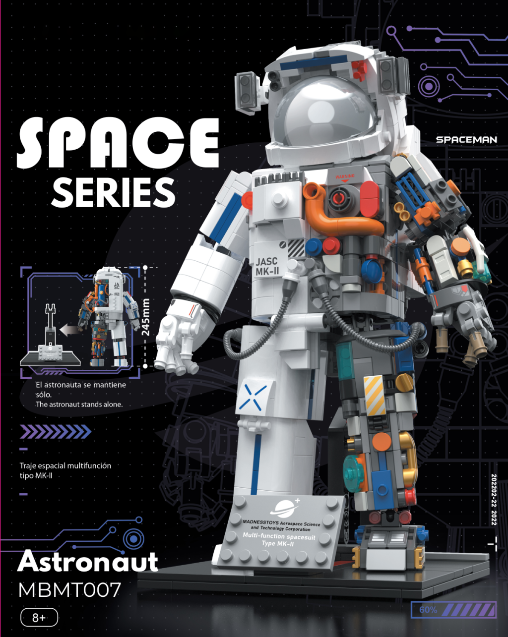 POP SERIES - Kit de Construction - Astronaute - 900pc