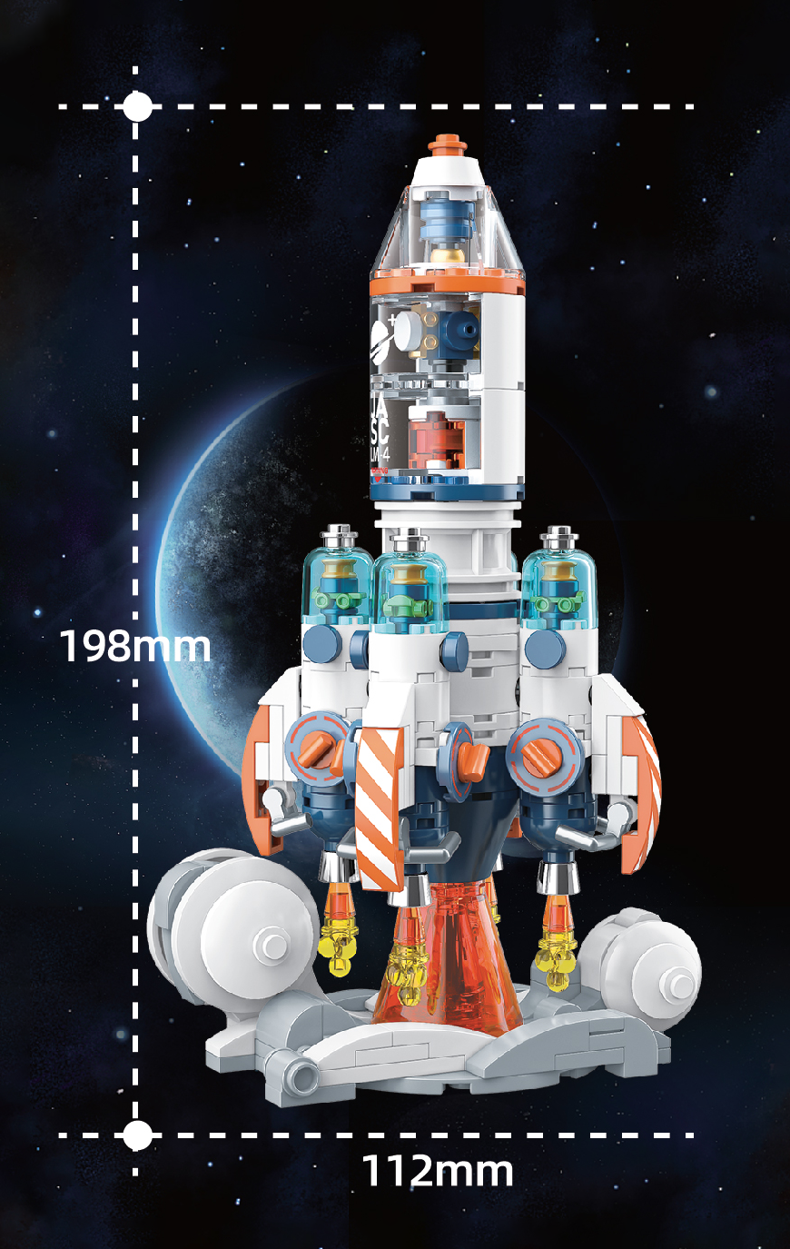 POP SERIES - Kit de Construction - Fusée exploration spatiale - 294pc