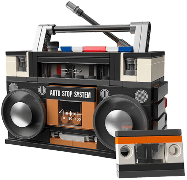 POP SERIES - Kit de Construction - Radio Cassette Boombox 1988 - 168pc