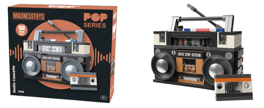 POP SERIES - Kit de Construction - Radio Cassette Boombox 1988 - 168pc