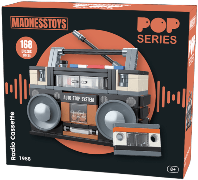 POP SERIES - Kit de Construction - Radio Cassette Boombox 1988 - 168pc