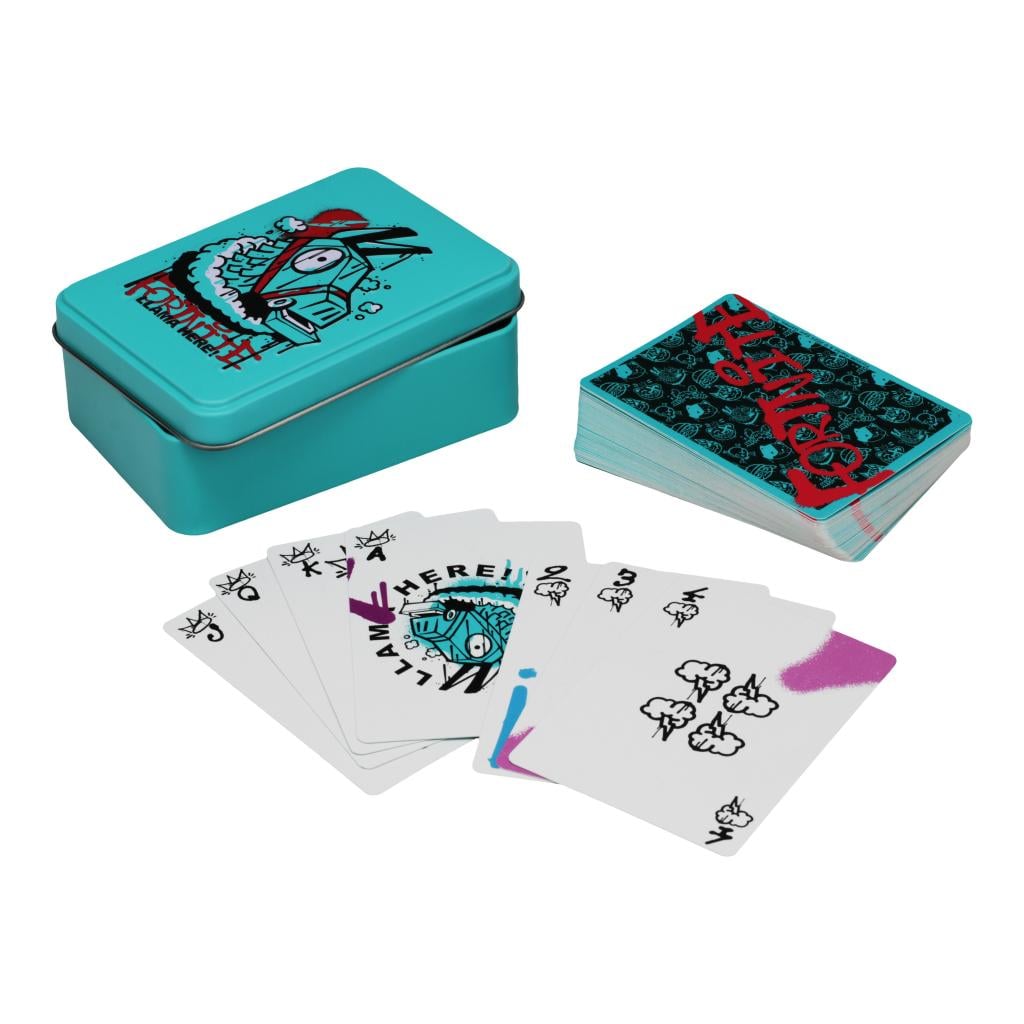 FORNITE - Llama here! - Jeu de Cartes dans une Boite en Métal