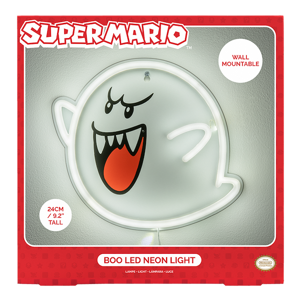 SUPER MARIO - Boo - Lampe Murale Néon LED 25cm