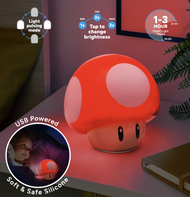 SUPER MARIO - Champignon - Lampe Décorative 'SquishyGlo' Rechargeable