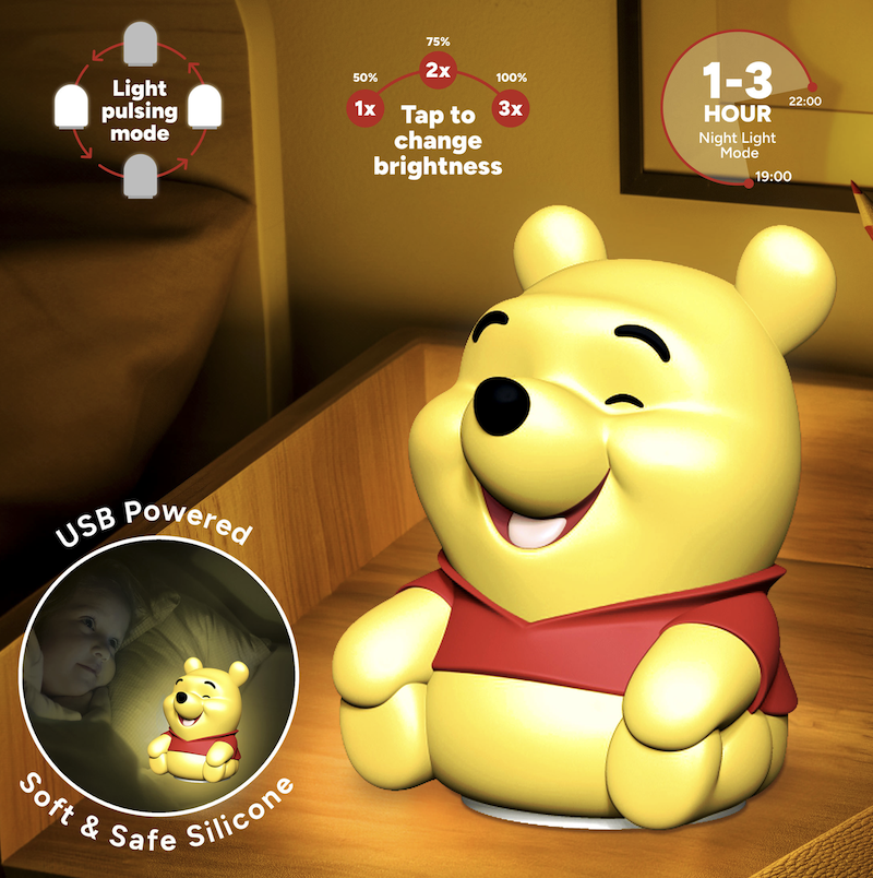 WINNIE L'OURSON - Lampe Décorative 'SquishyGlo' Rechargeable