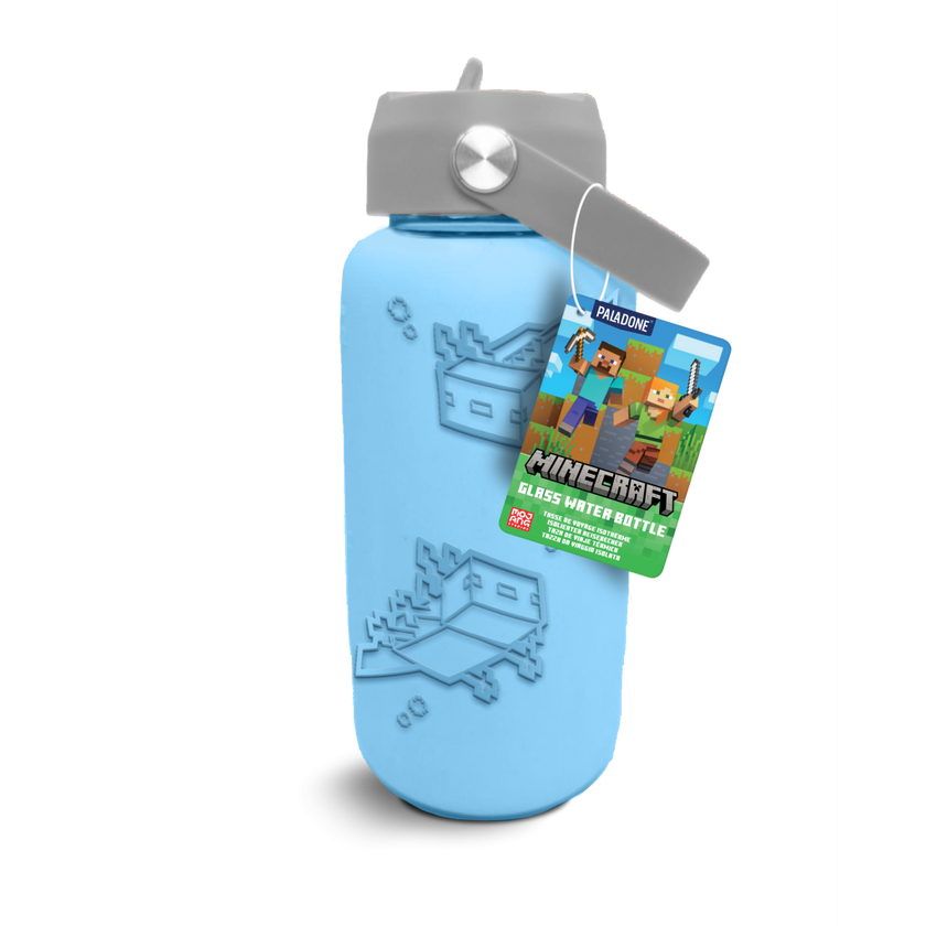 MINECRAFT - Bouteille d'eau en Verre avec Silicone 800ml