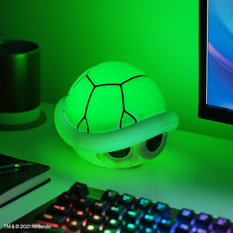 SUPER MARIO - Carapace Verte - Lampe Décorative avec Son 15cm