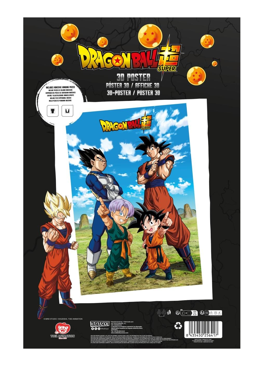 DRAGON BALL SUPER - Famille - Poster 3D - 58x38cm
