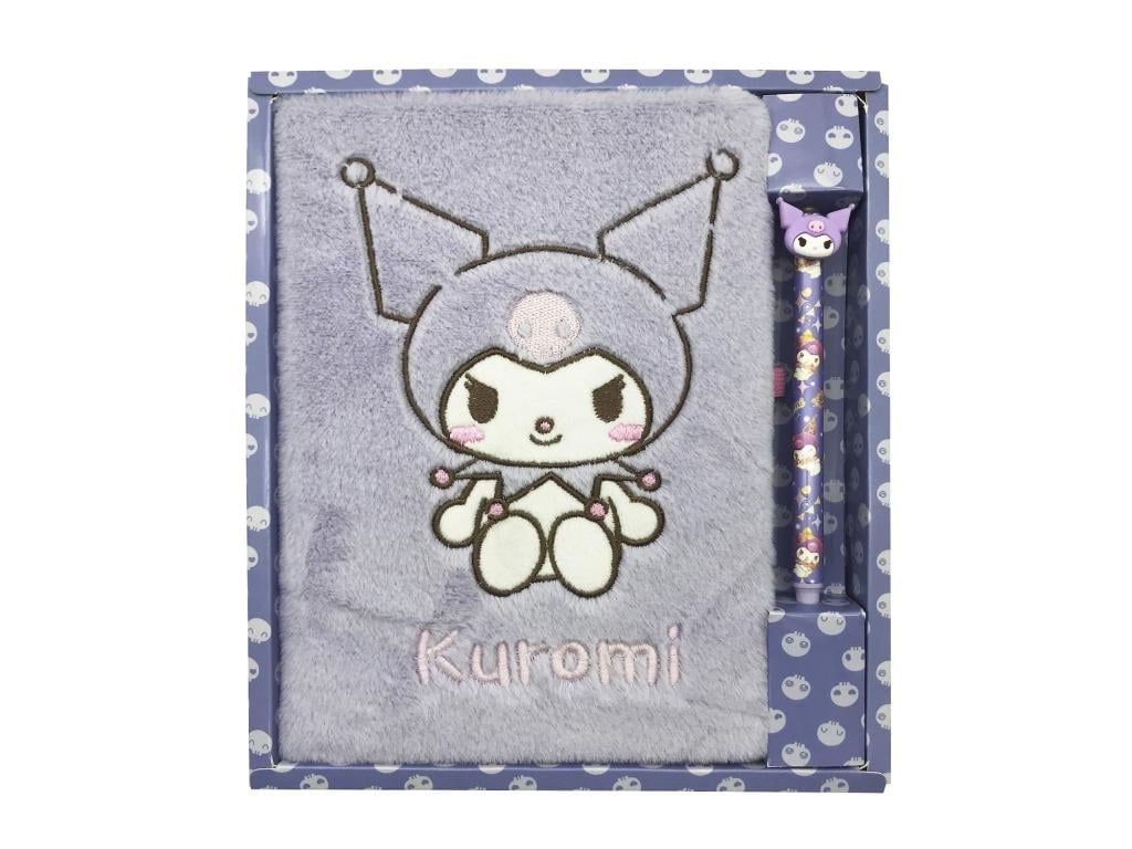 KUROMI - Purple - Pack Notebook Fourrure A5 + Stylo-Bille