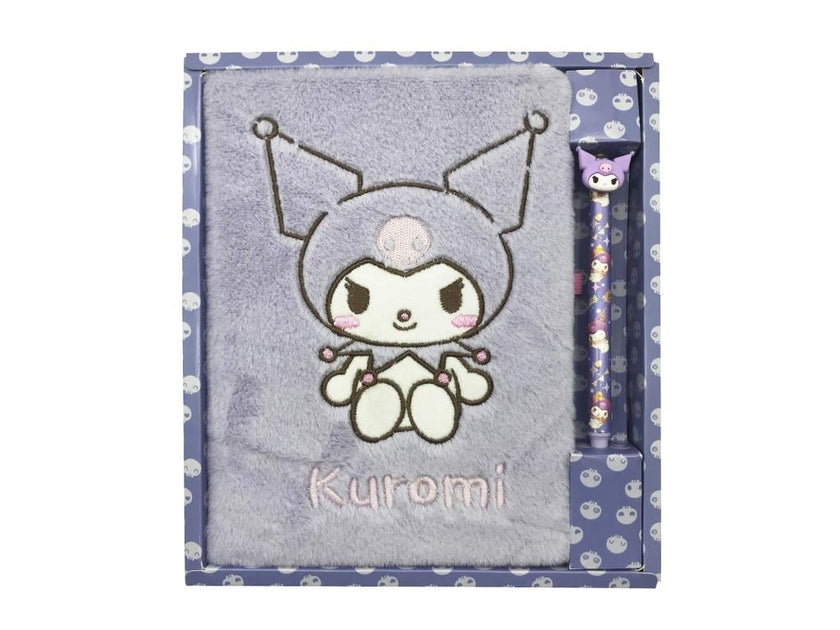 KUROMI - Purple - Pack Notebook Fourrure A5 + Stylo-Bille