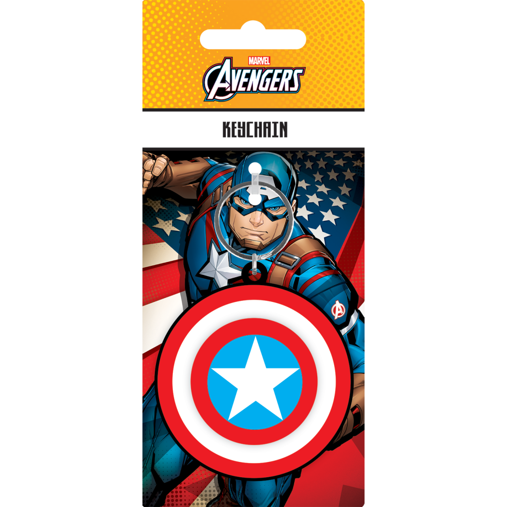CAPTAIN AMERCA - Bouclier - Porte-clés 3D 'Spinner'