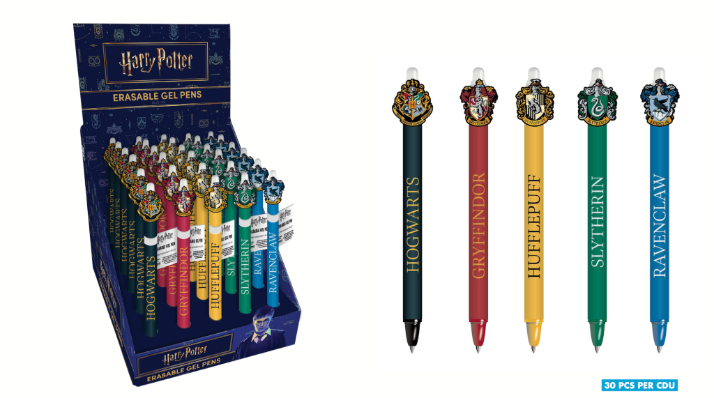 HARRY POTTER - Stylo à Gel Effaçable +Head Topper (Display de 30pcs)