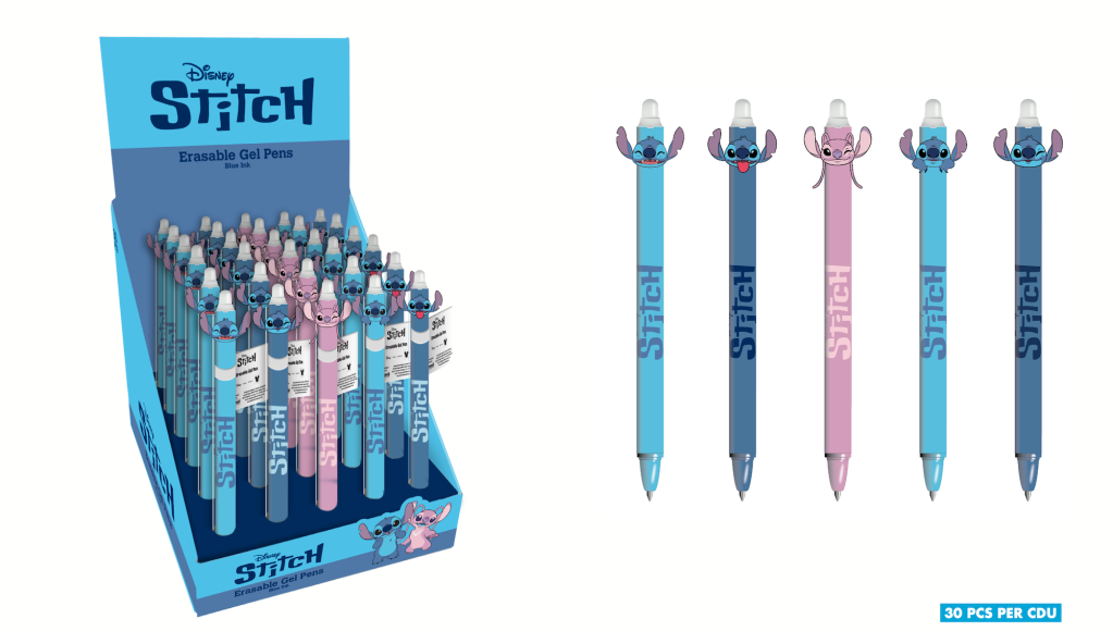 STITCH - Stylo à Gel Effaçable +Head Topper (Display de 30pcs)