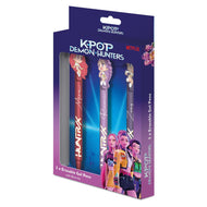 K-POP DEMON HUNTERS - 3 Stylos à Gel Effaçable +Head Topper