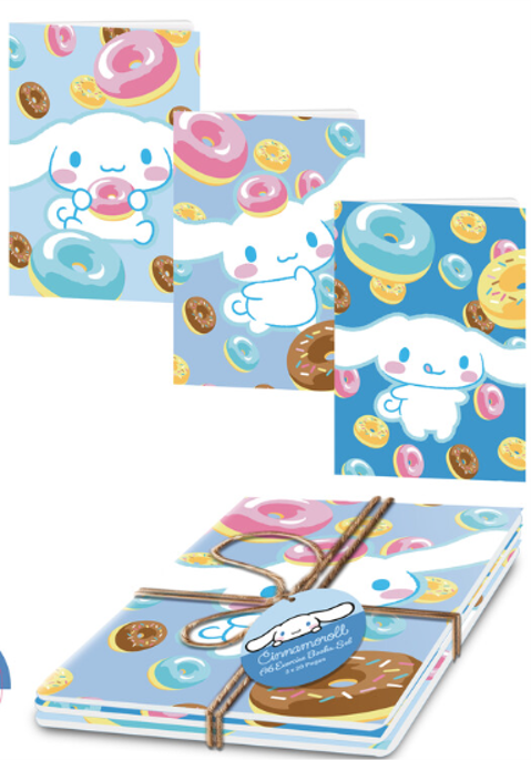 CINNAMOROLL - Set de 3 Livres d'Exercices
