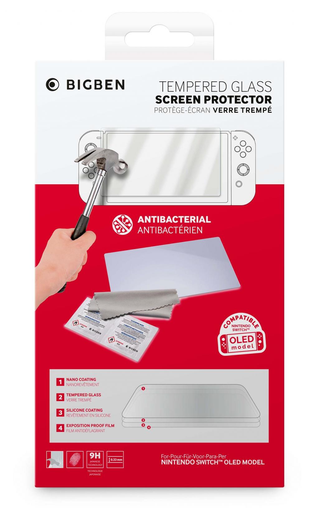 Screen Protection Kit Tempered for Nintendo Switch Oled