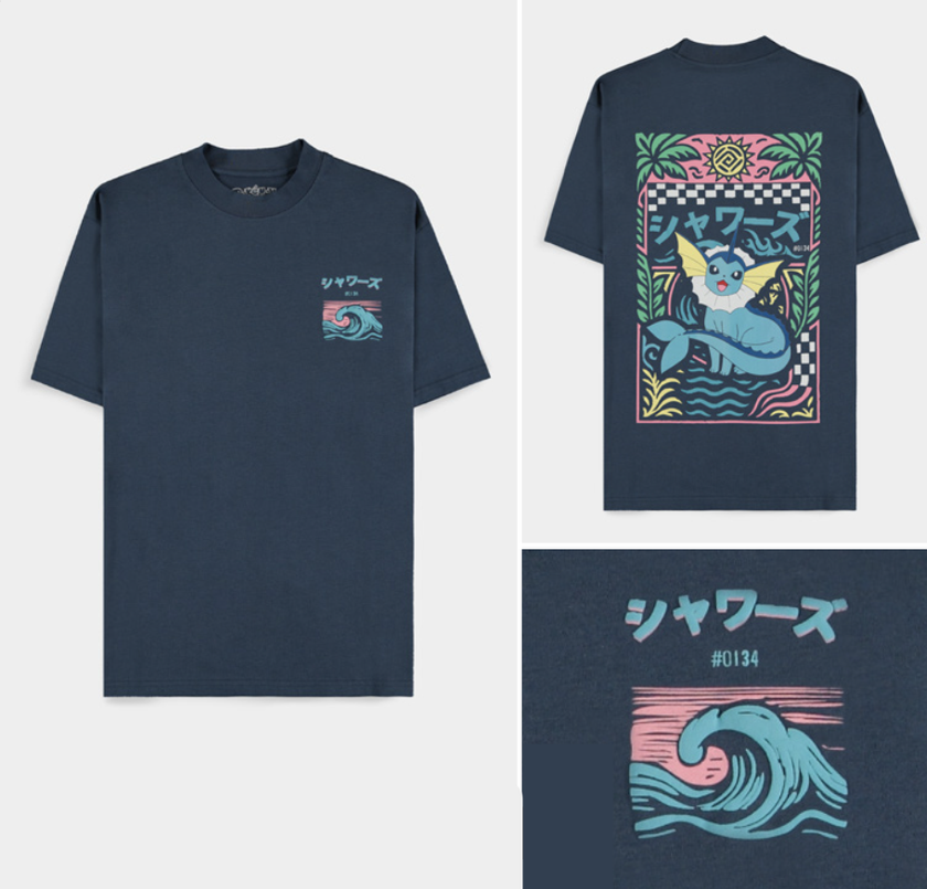 POKEMON - Aquali - T-Shirt Loose Fit Homme (M)