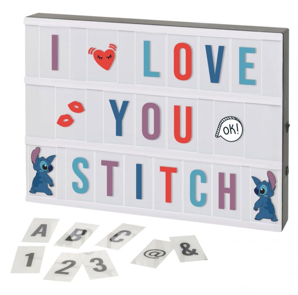 STITCH - Boite Lumineuse à Message avec 384 lettres + Télécommande