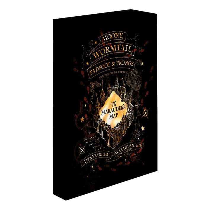 HARRY POTTER - Carte du Maraudeur - Canvas Lumineux 40X30 Cm