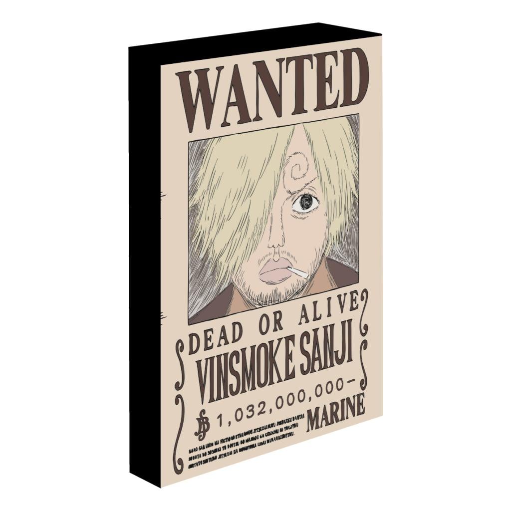 ONE PIECE - Sanji Wanted - Canvas Lumineux 40X30 Cm