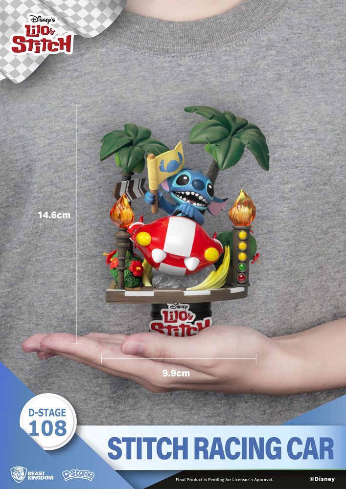LILO AND STITCH - Stitch Racing Car - Statuette PVC Diorama 15cm