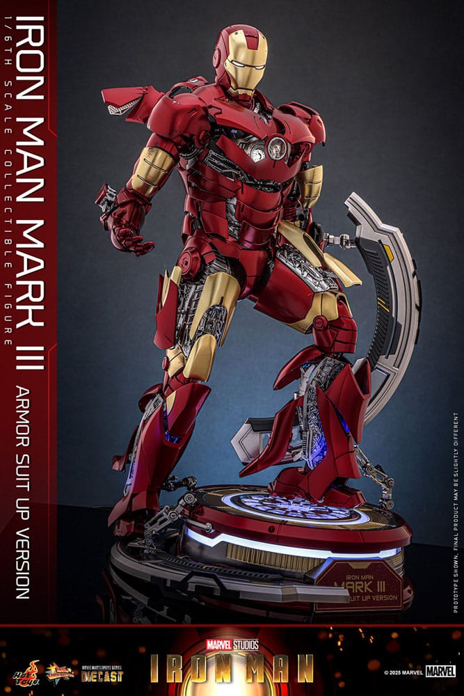 Iron Man figurine Movie Masterpiece Diecast 1/6 Iron Man Mark III (Armor Suit Up Version) 32 cm