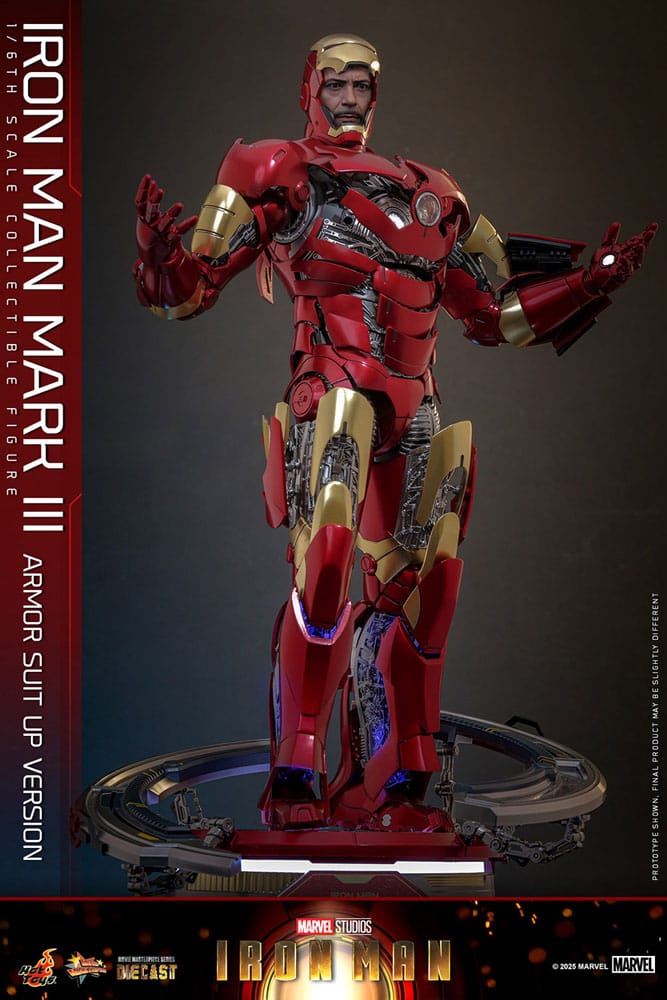 Iron Man figurine Movie Masterpiece Diecast 1/6 Iron Man Mark III (Armor Suit Up Version) 32 cm